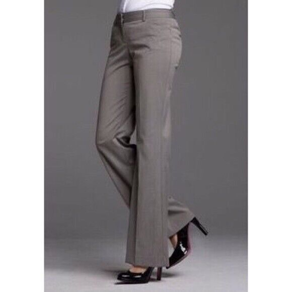 Express Editor Women's Gray Low Rise Flare Leg Dress Pants Size 2R - Picture 16 of 16